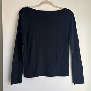 Gap Modern Boatneck Long Sleeve T-Shirt | M | Black | Great Condition